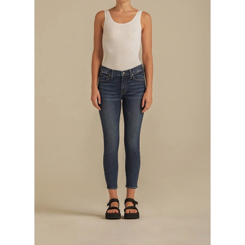 Edwin‎ Pixie Crop 9" Mid Rise Skinny Jeans Ritual Color Size 32